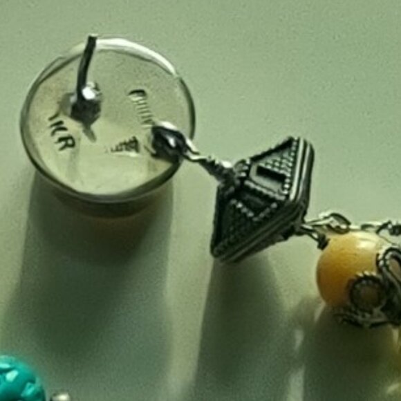 Amy Kahn Russell AKR Sterling Silver Dangle Bead Earrings - 26 Grams - Picture 6 of 9